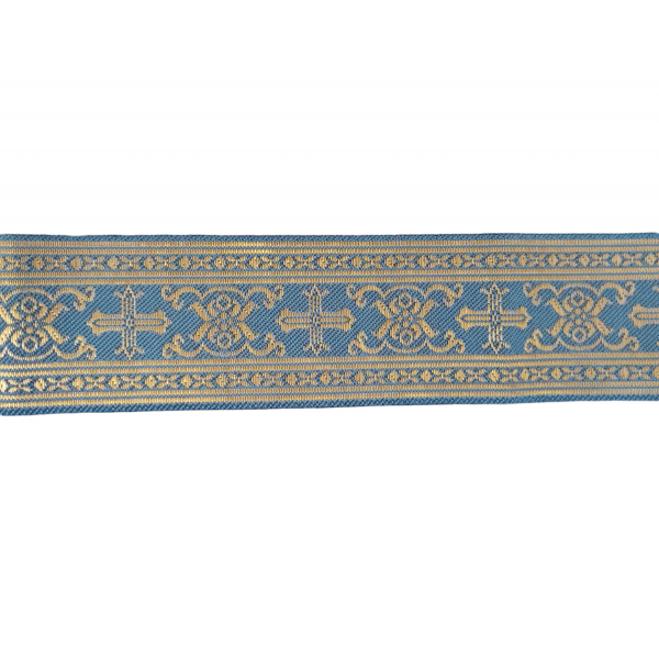 Γαλόνι Ιερατικό Μπλε-Χρυσό 5cm Art75693