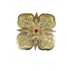 Ιερατικά Μοτίφ θερμοκολλητικά Σταυρός  Μεσαίος Χρυσό 8εκΧ8εκ Art21302302