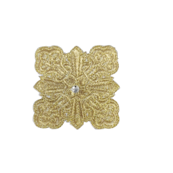 Ιερατικά Μοτίφ θερμοκολλητικά Σταυρός Γεμάτος Μικρός Χρυσό 6,50εκΧ6,50εκ  Art21303052