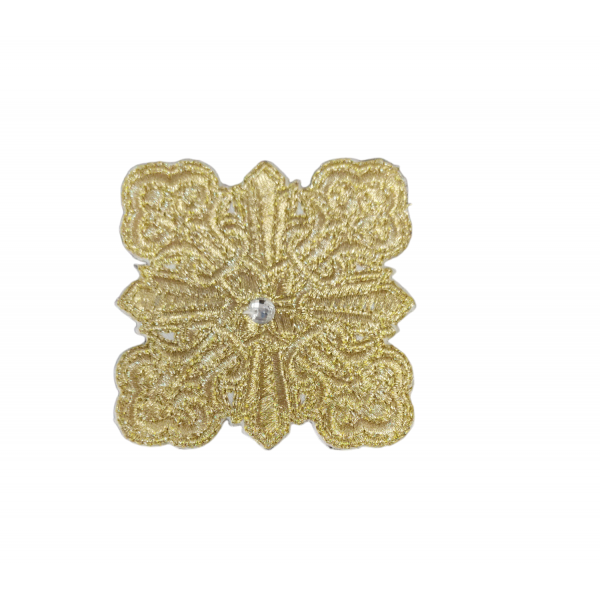 Ιερατικά Μοτίφ θερμοκολλητικά Σταυρός Γεμάτος Μικρός Χρυσό 6,50εκΧ6,50εκ  Art21303052